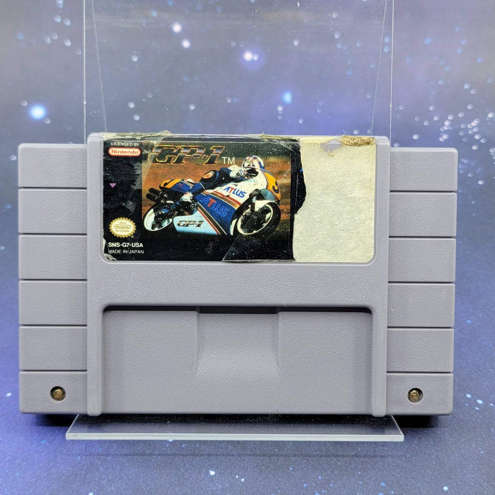 GP-1 Nintendo Super NES SNES 1993 Racing Game Cartridge SNS-G7-USA Atlus
